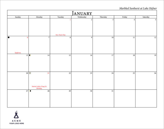 2019 Oklahoma Calendar { Oklahoma Landscape Photographer }